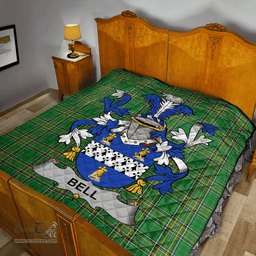 Scottish Bell Irish Coat of Arms Family Crest Quilt Irish National Tartan Irish County Quilts