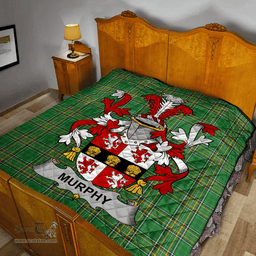 Scottish Murphy (Muskerry) Irish Coat of Arms Family Crest Quilt Irish National Tartan Irish County Quilts