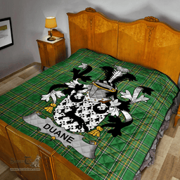 Scottish Duane Or O'Devine Irish Coat of Arms Family Crest Quilt Irish National Tartan Irish County Quilts