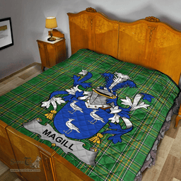 Scottish Magill Irish Coat of Arms Family Crest Quilt Irish National Tartan Irish County Quilts