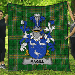 Scottish Magill Irish Coat of Arms Family Crest Quilt Irish National Tartan Irish County Quilts