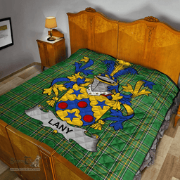 Scottish Lany Or Laney Irish Coat of Arms Family Crest Quilt Irish National Tartan Irish County Quilts