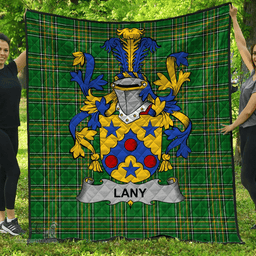 Scottish Lany Or Laney Irish Coat of Arms Family Crest Quilt Irish National Tartan Irish County Quilts
