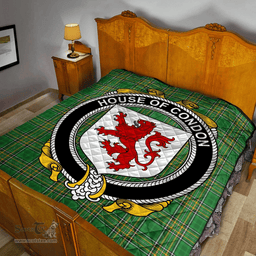 Scottish House Of Condon Irish Coat of Arms Family Crest Quilt Irish National Tartan Irish County Quilts