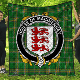 Scottish House Of Macinerney Irish Coat of Arms Family Crest Quilt Irish National Tartan Irish County Quilts