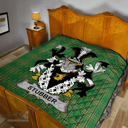 Scottish Stubber Irish Coat of Arms Family Crest Quilt Irish National Tartan Irish County Quilts