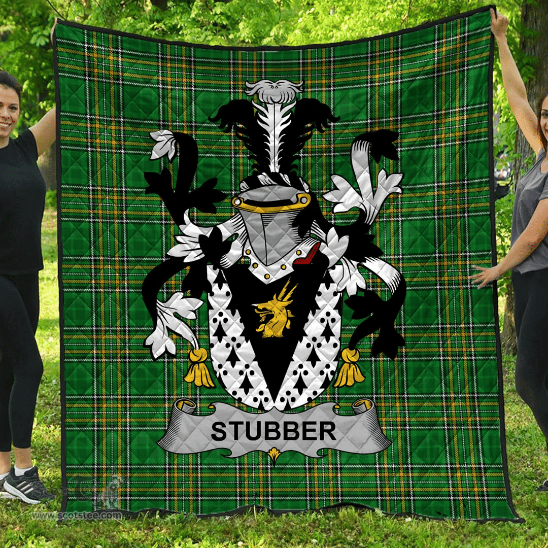 Scottish Stubber Irish Coat of Arms Family Crest Quilt Irish National Tartan Irish County Quilts