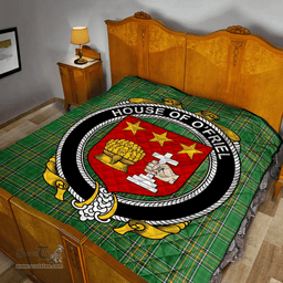Scottish House Of O'Friel Irish Coat of Arms Family Crest Quilt Irish National Tartan Irish County Quilts