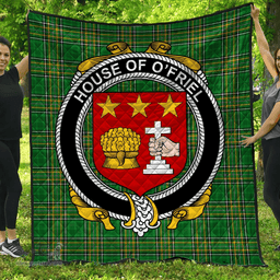 Scottish House Of O'Friel Irish Coat of Arms Family Crest Quilt Irish National Tartan Irish County Quilts