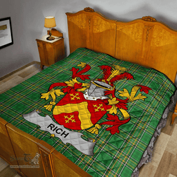 Scottish Rich Irish Coat of Arms Family Crest Quilt Irish National Tartan Irish County Quilts