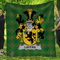 Scottish Laffan Irish Coat of Arms Family Crest Quilt Irish National Tartan Irish County Quilts