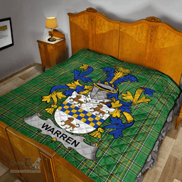 Scottish Warren Irish Coat of Arms Family Crest Quilt Irish National Tartan Irish County Quilts