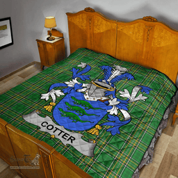 Scottish Cotter Or Maccotter Irish Coat of Arms Family Crest Quilt Irish National Tartan Irish County Quilts