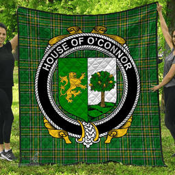 Scottish House Of O'Connor (Sligo) Irish Coat of Arms Family Crest Quilt Irish National Tartan Irish County Quilts