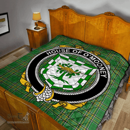 Scottish House Of O'Mooney Irish Coat of Arms Family Crest Quilt Irish National Tartan Irish County Quilts