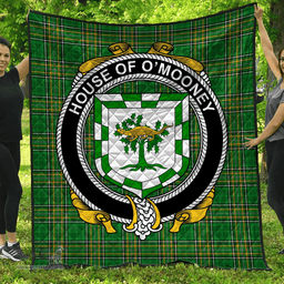Scottish House Of O'Mooney Irish Coat of Arms Family Crest Quilt Irish National Tartan Irish County Quilts