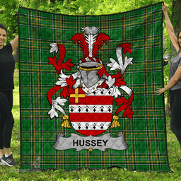 Scottish Hussey Or O'Hosey Irish Coat of Arms Family Crest Quilt Irish National Tartan Irish County Quilts
