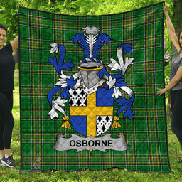 Scottish Osborne Irish Coat of Arms Family Crest Quilt Irish National Tartan Irish County Quilts