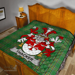 Scottish Thacker Irish Coat of Arms Family Crest Quilt Irish National Tartan Irish County Quilts