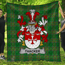 Scottish Thacker Irish Coat of Arms Family Crest Quilt Irish National Tartan Irish County Quilts