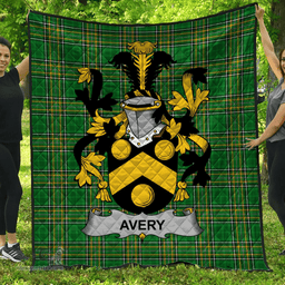 Scottish Avery Irish Coat of Arms Family Crest Quilt Irish National Tartan Irish County Quilts