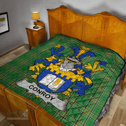 Scottish Conroy Or O'Mulconroy Irish Coat of Arms Family Crest Quilt Irish National Tartan Irish County Quilts