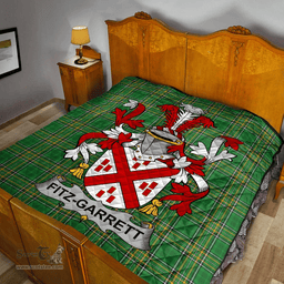 Scottish Fitz-Garrett Irish Coat of Arms Family Crest Quilt Irish National Tartan Irish County Quilts