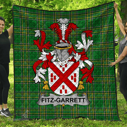 Scottish Fitz-Garrett Irish Coat of Arms Family Crest Quilt Irish National Tartan Irish County Quilts