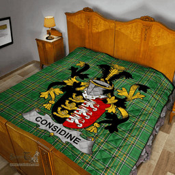 Scottish Considine Or Mcconsidine Irish Coat of Arms Family Crest Quilt Irish National Tartan Irish County Quilts