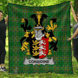 Scottish Considine Or Mcconsidine Irish Coat of Arms Family Crest Quilt Irish National Tartan Irish County Quilts