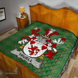 Scottish Truell Irish Coat of Arms Family Crest Quilt Irish National Tartan Irish County Quilts
