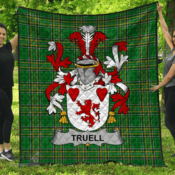 Scottish Truell Irish Coat of Arms Family Crest Quilt Irish National Tartan Irish County Quilts