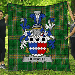 Scottish Dodwell Irish Coat of Arms Family Crest Quilt Irish National Tartan Irish County Quilts