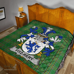 Scottish Fitz-Rery Irish Coat of Arms Family Crest Quilt Irish National Tartan Irish County Quilts