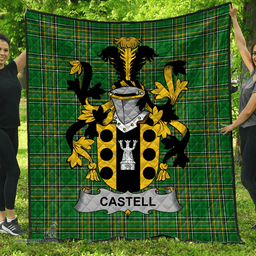 Scottish Castell Irish Coat of Arms Family Crest Quilt Irish National Tartan Irish County Quilts