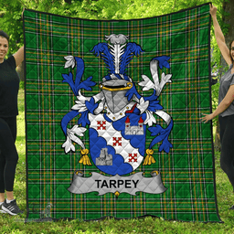 Scottish Tarpey Irish Coat of Arms Family Crest Quilt Irish National Tartan Irish County Quilts