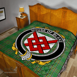 Scottish House Of Blake Irish Coat of Arms Family Crest Quilt Irish National Tartan Irish County Quilts