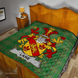Scottish Lane Irish Coat of Arms Family Crest Quilt Irish National Tartan Irish County Quilts