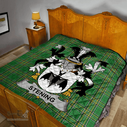 Scottish Stening Irish Coat of Arms Family Crest Quilt Irish National Tartan Irish County Quilts