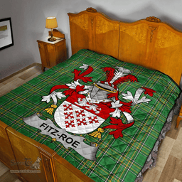 Scottish Fitz-Roe Irish Coat of Arms Family Crest Quilt Irish National Tartan Irish County Quilts