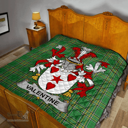 Scottish Valentine Irish Coat of Arms Family Crest Quilt Irish National Tartan Irish County Quilts
