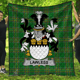 Scottish Lawless Irish Coat of Arms Family Crest Quilt Irish National Tartan Irish County Quilts