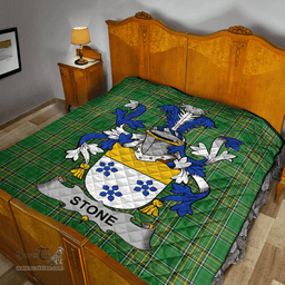 Scottish Stone Irish Coat of Arms Family Crest Quilt Irish National Tartan Irish County Quilts