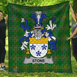 Scottish Stone Irish Coat of Arms Family Crest Quilt Irish National Tartan Irish County Quilts
