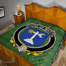Scottish House Of Martin Irish Coat of Arms Family Crest Quilt Irish National Tartan Irish County Quilts
