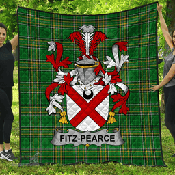 Scottish Fitz-Pearce Irish Coat of Arms Family Crest Quilt Irish National Tartan Irish County Quilts