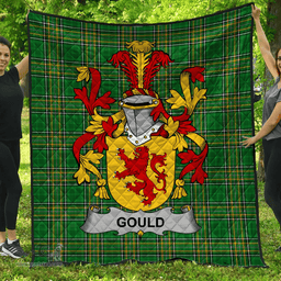 Scottish Gould Irish Coat of Arms Family Crest Quilt Irish National Tartan Irish County Quilts