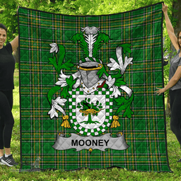 Scottish Mooney Or O'Mooney Irish Coat of Arms Family Crest Quilt Irish National Tartan Irish County Quilts