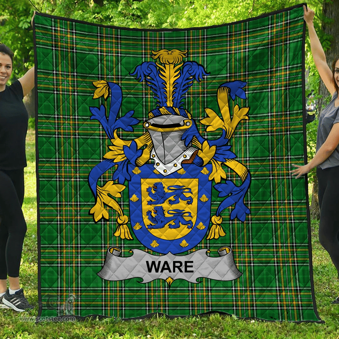 Scottish Ware Irish Coat of Arms Family Crest Quilt Irish National Tartan Irish County Quilts