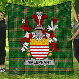 Scottish Malaphant Irish Coat of Arms Family Crest Quilt Irish National Tartan Irish County Quilts